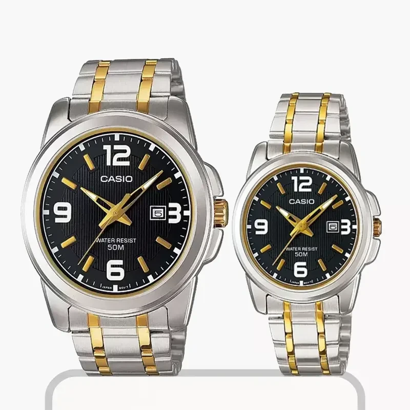 Casio Enticer Japan Two-tone Couple Watch- MTP/LTP-1314SG-1AV